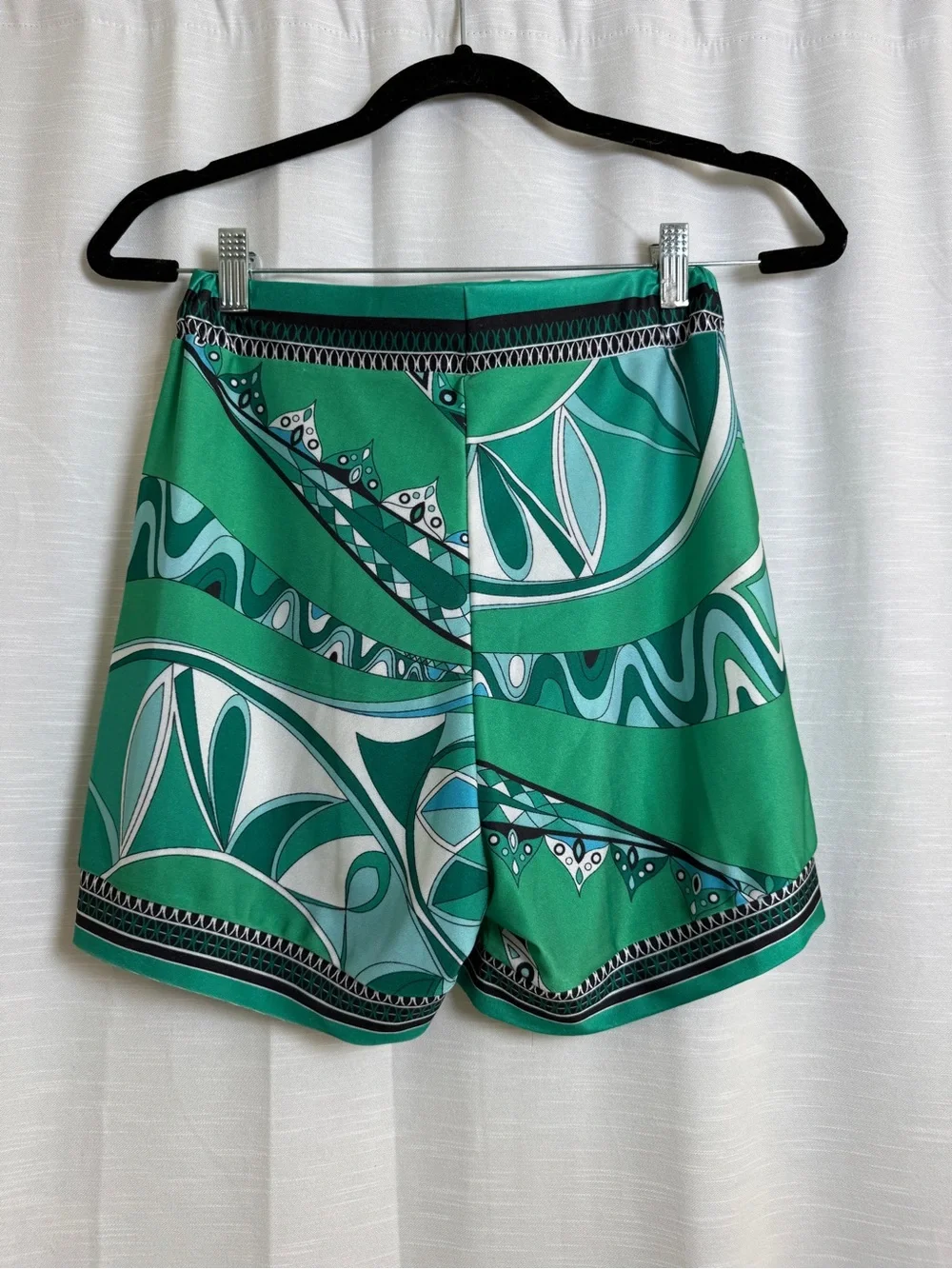 Green Abstract Print Kimono & Shorts Matching Set | Size S
